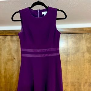 Petite women’s business dress. Fit and flare.